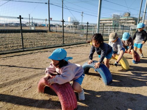 12月22日：タイヤ飛びをしたよ☆