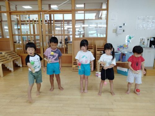 9月16日：けん玉に挑戦！！