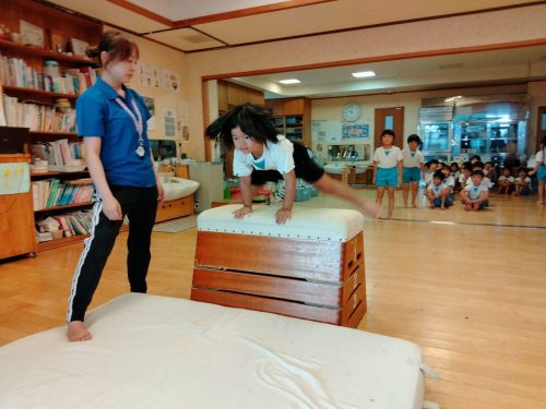 9月18日：跳び箱をしました
